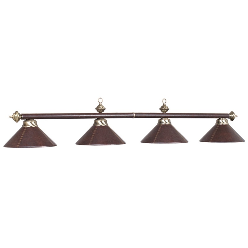 4 LT-54″ BILLIARD LIGHT-LEATHER/BROWN