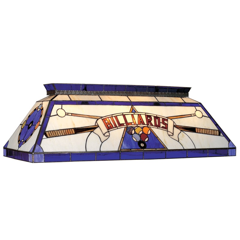 44″ TIFFANY BILLIARD LIGHT-BLUE