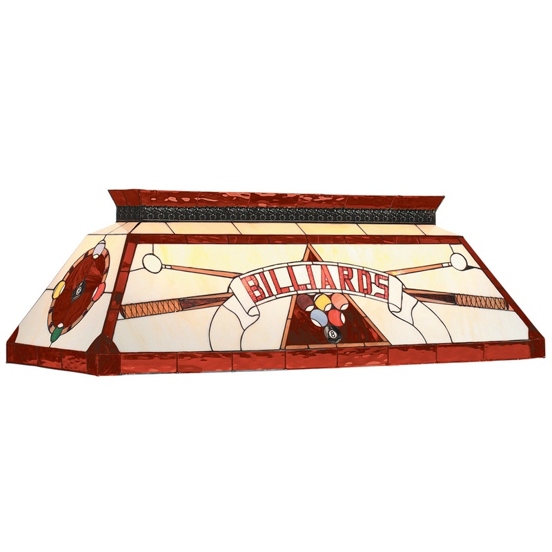 44″ TIFFANY BILLIARD LIGHT-RED