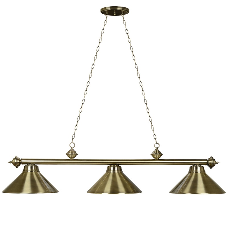 54″ 3LT BILLIARD LIGHT- ANTIQUE BRASS