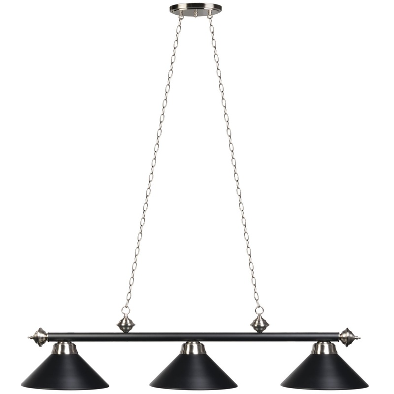 54″ 3LT BILLIARD LIGHT- STAINLESS