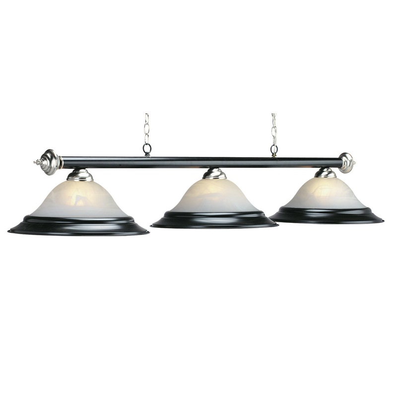 60″ 3 LT BILLIARD LIGHT- MATTE BLK/ST