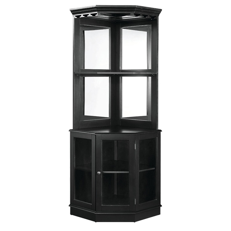 CORNER BAR CABINET – BLACK