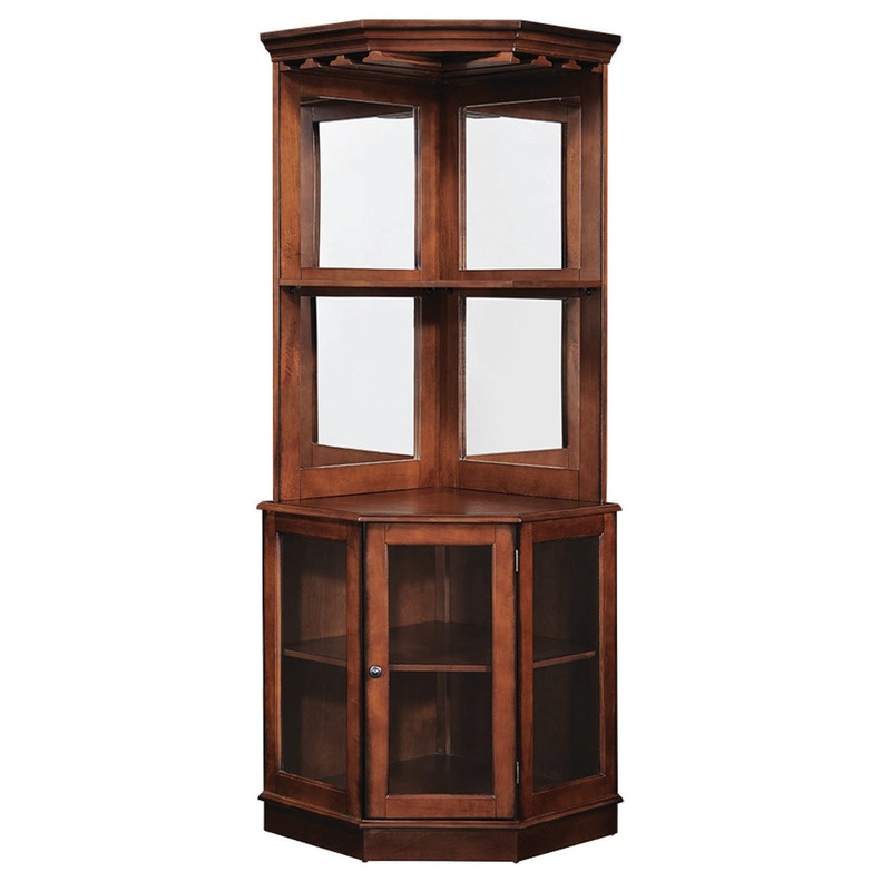 CORNER BAR CABINET – CHESTNUT