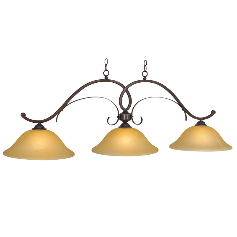 HAWTHORN – 56″ 3LT BILLIARD LIGHT-OIL RUBBED BRONZE