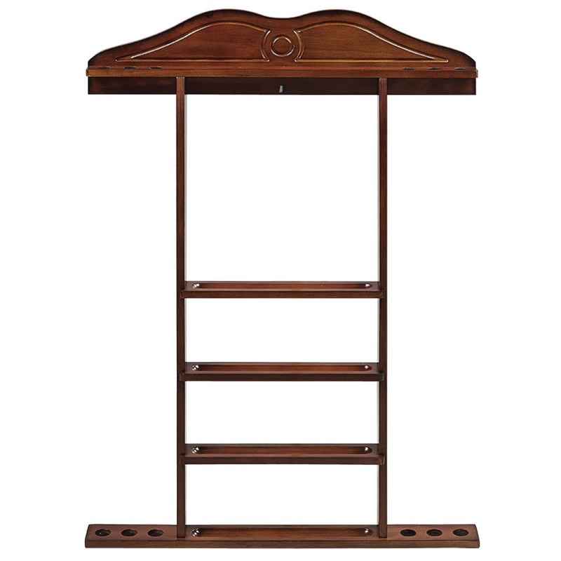 WALL CUE RACK – CHESTNUT