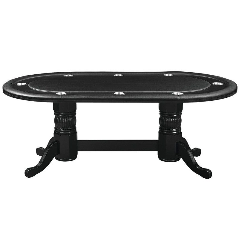 84″ TEXAS HOLD’EM GAME TABLE – BLACK