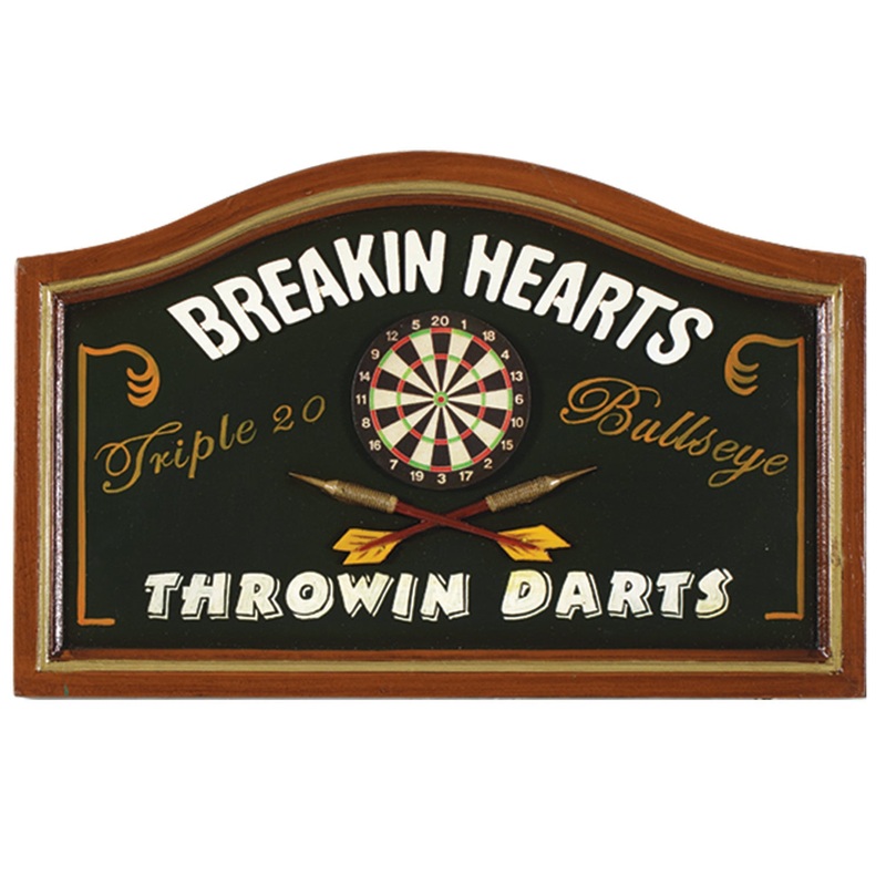 BREAKING HEARTS – THROWING DARTS – WALL SIGN