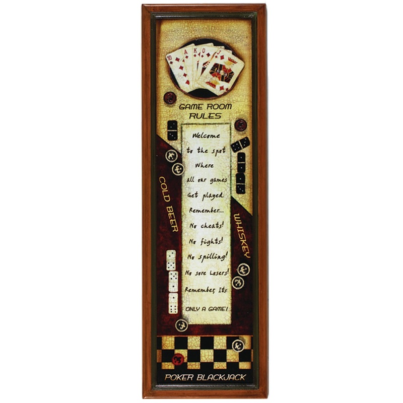 GAME ROOM RULES – WALL SIGN
