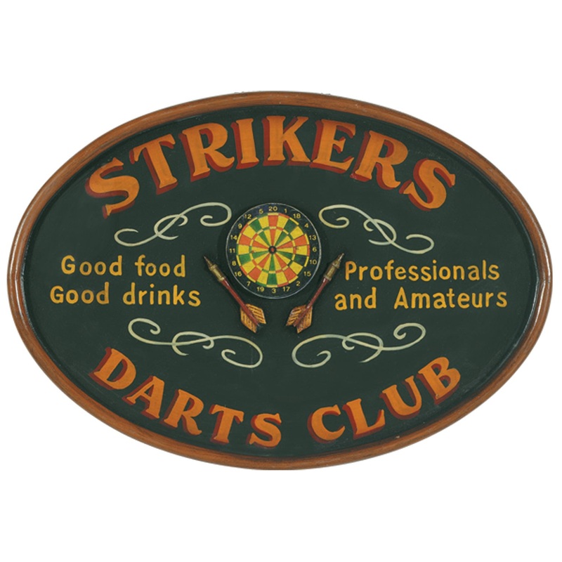 PUB SIGN-STRIKERS DARTS CLUB