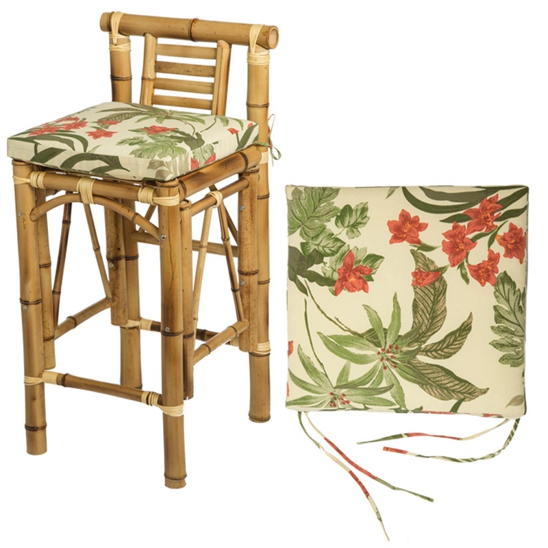 SET OF TWO TIKI BARSTOOL CUSHIONS – BEIGE