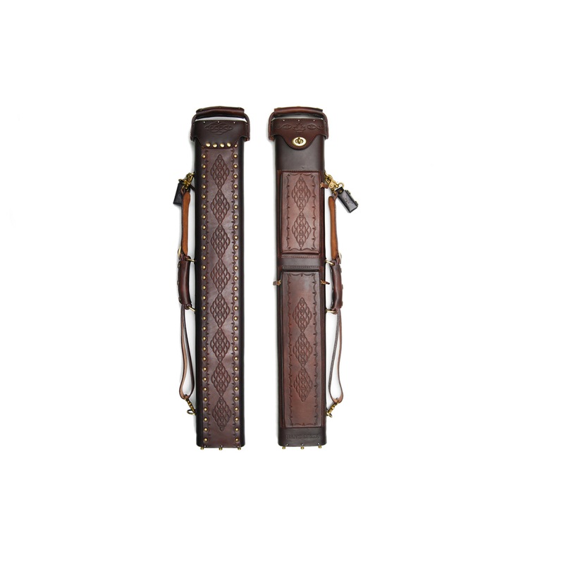 Delta Genuine Leather 2×5 Hand Tooled Case – Brown