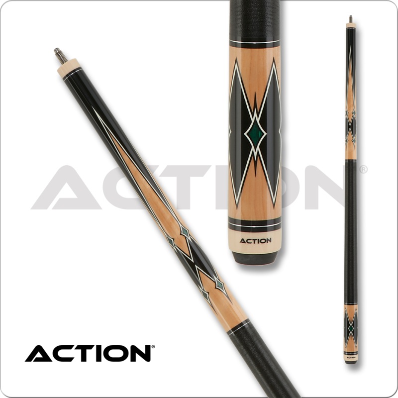 Action Classic – Maple & Black and Green Diamonds ACE04