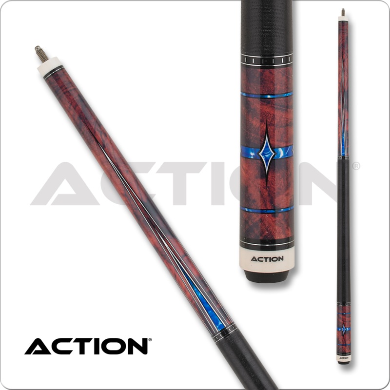 Action Fractal – Burl w/ Blue Diamonds & Points ACT155