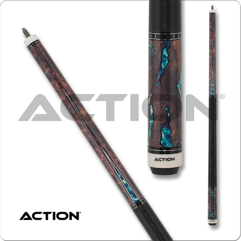 Action Fractal – Walnut w/ Aqua ACT154
