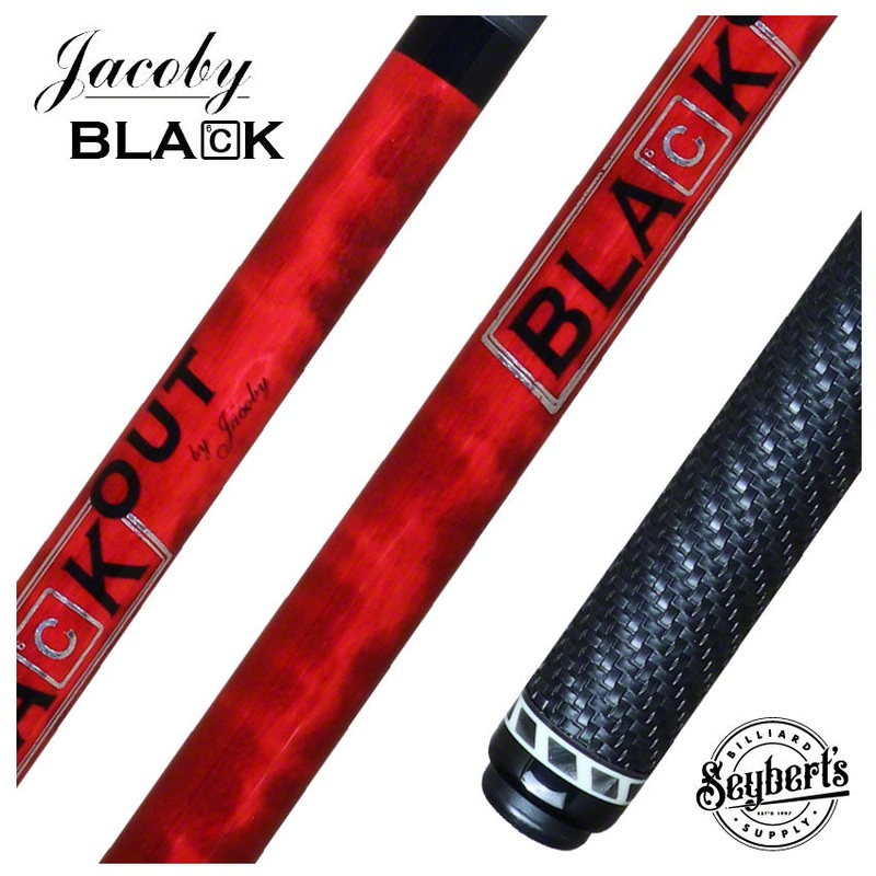 Jacoby BlaCkOut Red with Sport Wrap Carbon Fiber Break/Jump Cue – JACBKOUTSGRD