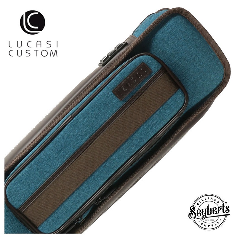 Lucasi Blue and Brown 3×5 Soft Pool Cue Case – LZDU35BL