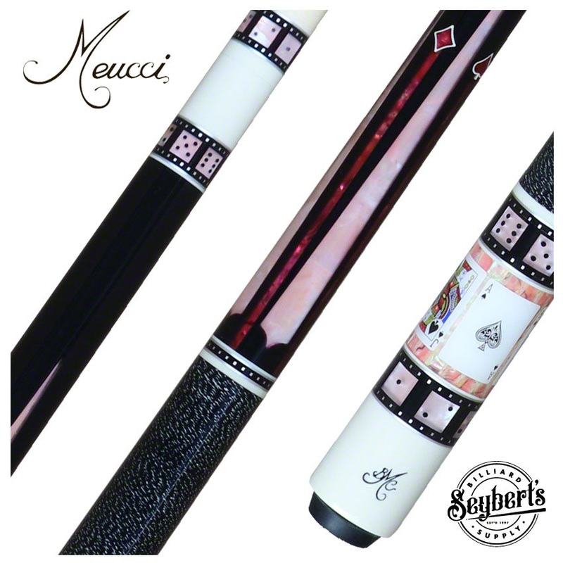 Meucci BMC Casino 9 Black/Pink Pool Cue with Pro Shaft – BMC9BKPKPRO