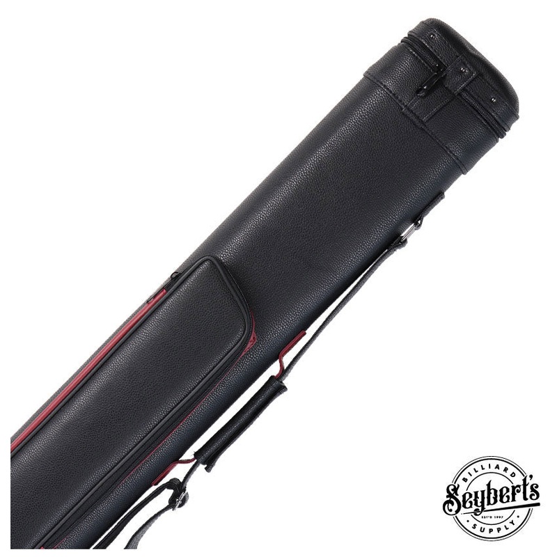 Designer Oval Polyform Piggy Back Red 2×4 Hard Pool Cue Case – CS24DHR-RD
