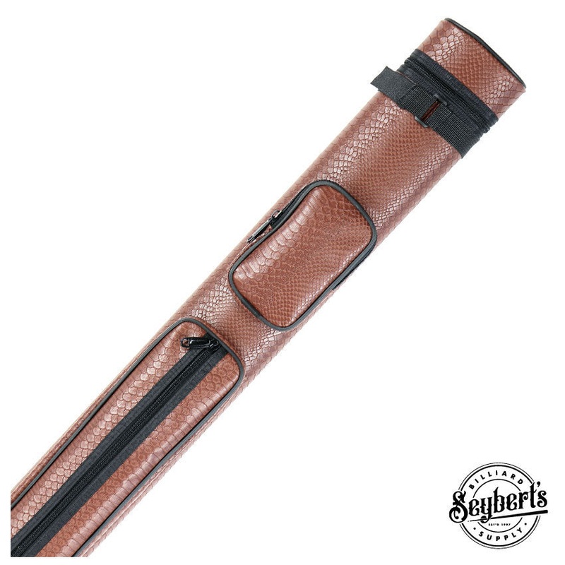 Economy Oval Polyform Brown 2×2 Hard Pool Cue Case – C22DHR-BR