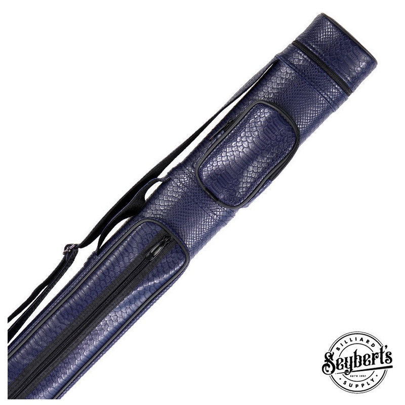 Exotic Oval Polyform Blue 2×2 Hard Pool Cue Case – C22EHR-BL