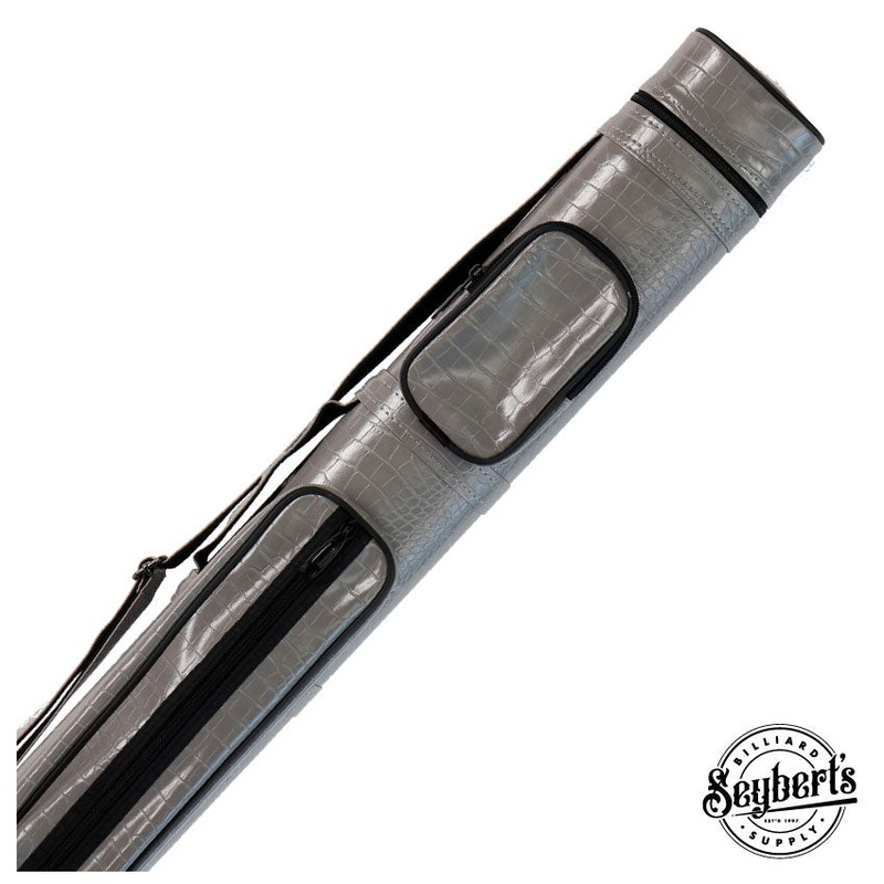 Exotic Oval Polyform Gray 2×2 Hard Pool Cue Case – C22EHR-GY