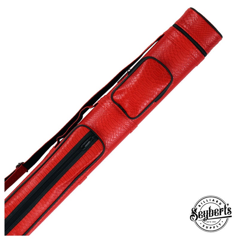Exotic Oval Polyform Red 2×2 Hard Pool Cue Case – C22EHR-RD