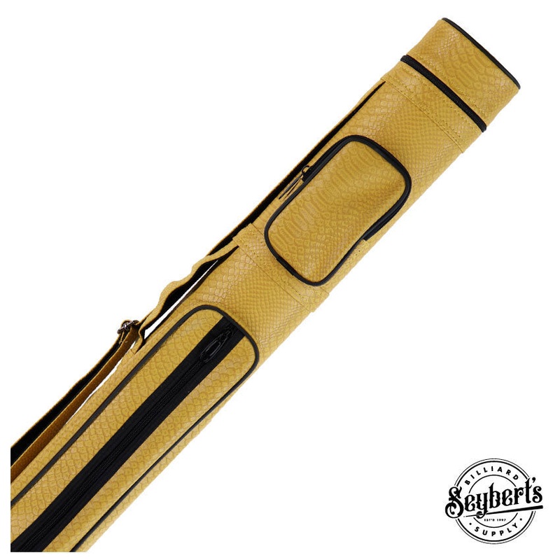 Exotic Oval Polyform Yellow 2×2 Hard Pool Cue Case – C22EHR-YW