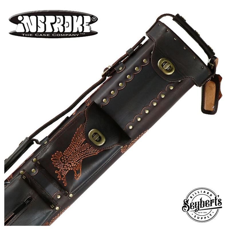 Instroke Saddle Eagle Brown 2×4 Pool Cue Case – 24DBHEAGLE