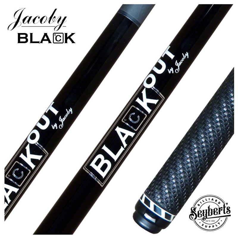 Jacoby BlaCkOut Black with Sport Wrap Carbon Fiber Break/Jump Cue – JACBKOUTSGBK