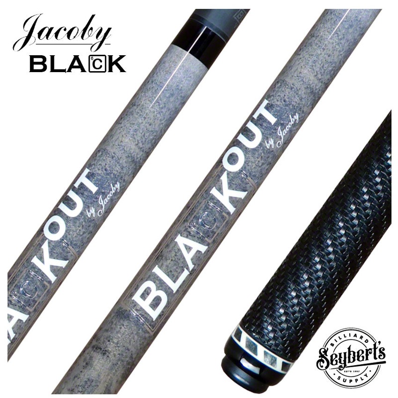 Jacoby BlaCkOut Grey with Sport Wrap Carbon Fiber Break/Jump Cue – JACBKOUTSGGY
