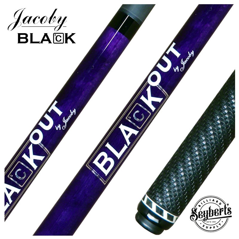 Jacoby BlaCkOut Purple with Sport Wrap Carbon Fiber Break/Jump Cue – JACBKOUTSGPUR