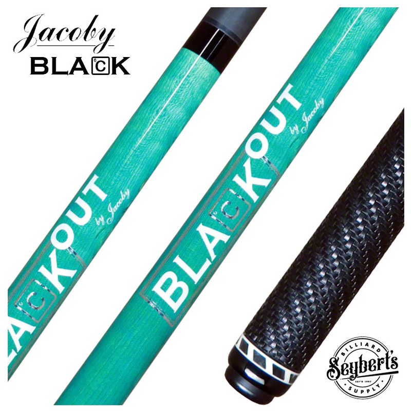 Jacoby BlaCkOut Turquoise with Sport Wrap Carbon Fiber Break/Jump Cue – JACBKOUTSGTQ