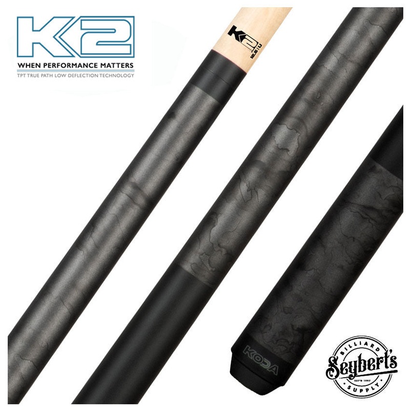 K2 KL102 Gun Metal Smoke Matte Graphic Pool Cue with K2 LD 12.5mm Shaft – KL102