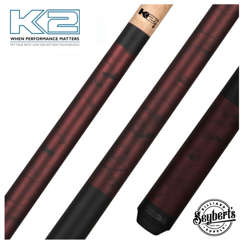 K2 KL103 Burgundy Smoke Matte Graphic Pool Cue with K2 LD 12.5mm Shaft – KL103