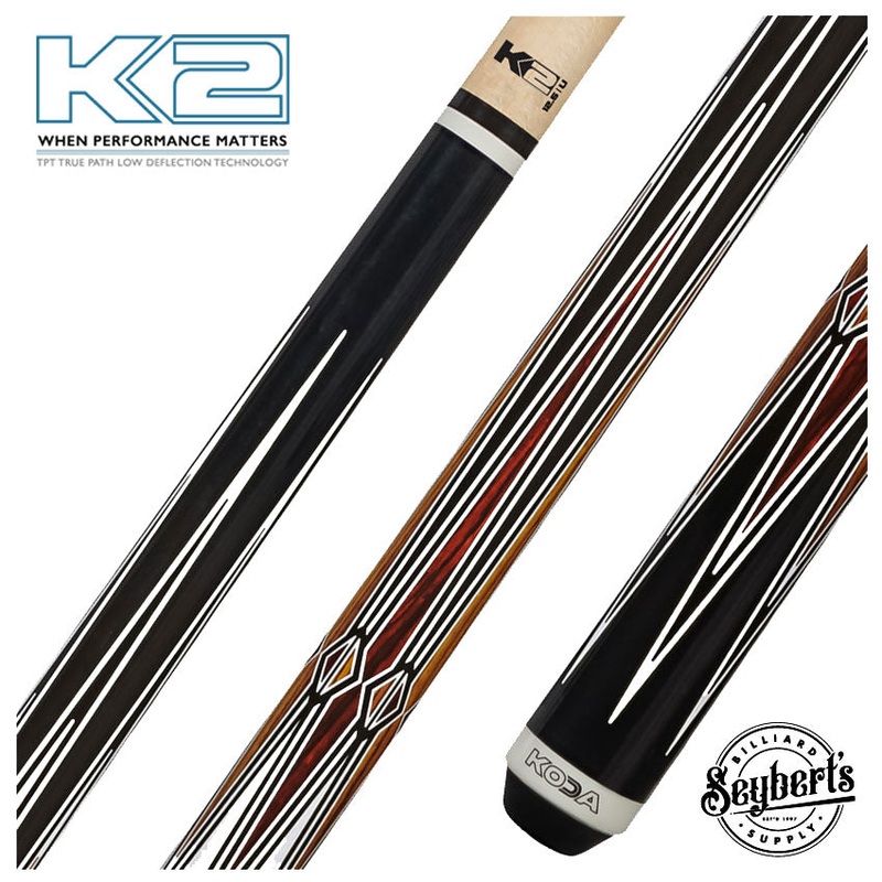 K2 KL131 Cocobolo and Bocote Graphic Pool Cue with 12.50mm K2 LD Shaft – KL131
