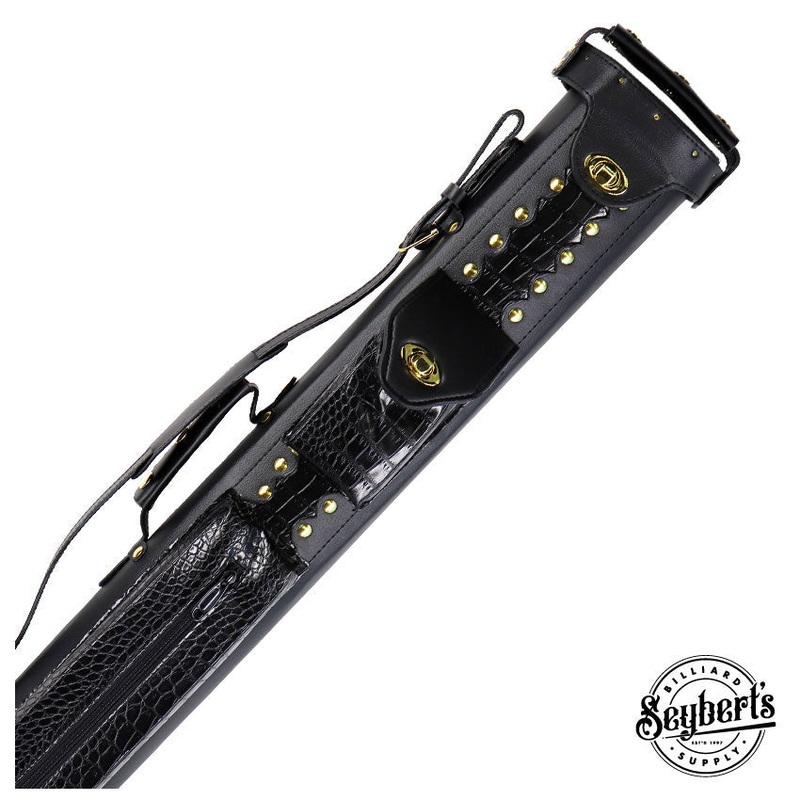 Leatherette Polyform Black 2×2 Hard Pool Cue Case – C22UH-BK