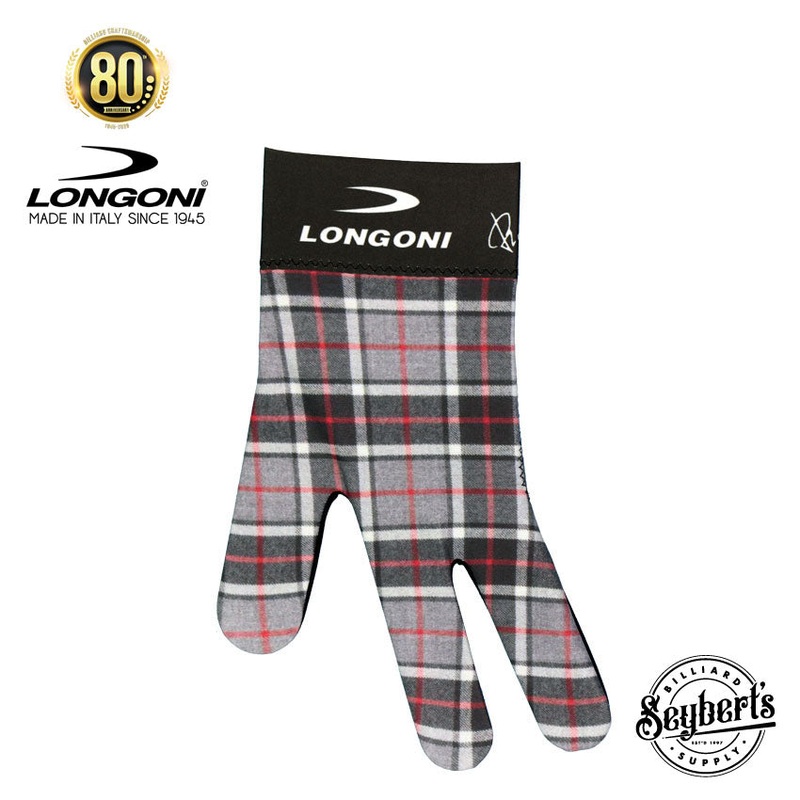 Longoni Left Hand Billiard Glove – Gray/Black Checkered