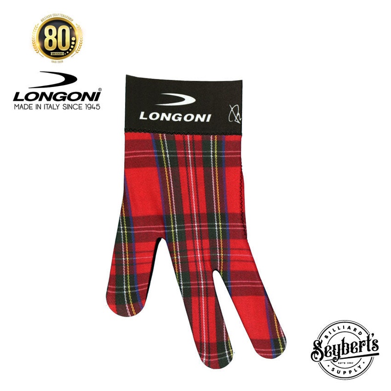 Longoni Left Hand Billiard Glove – Red/Black Checkered