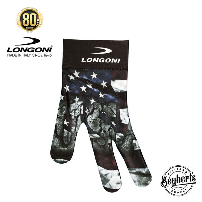 Longoni Left Hand Billiard Glove – Stone American Flag