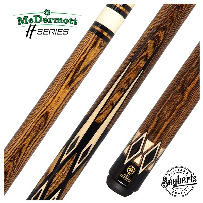 McDermott H Series Bocote and Maple No Wrap Pool Cue – H1351
