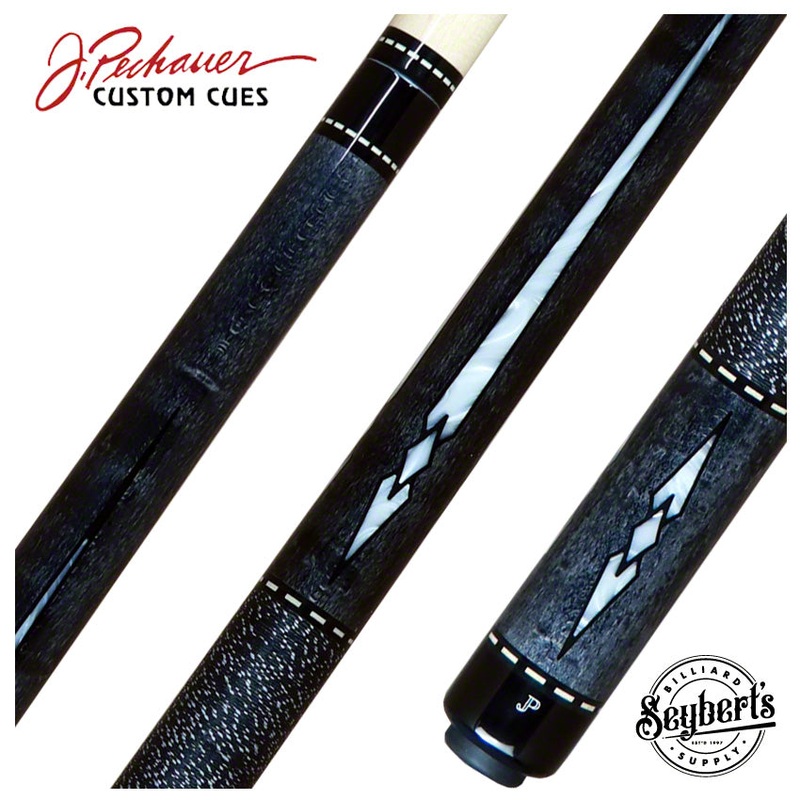 Pechauer JP Series Carbon Stained Maple with Pearl Points and Inlays Pool Cue – JP09S