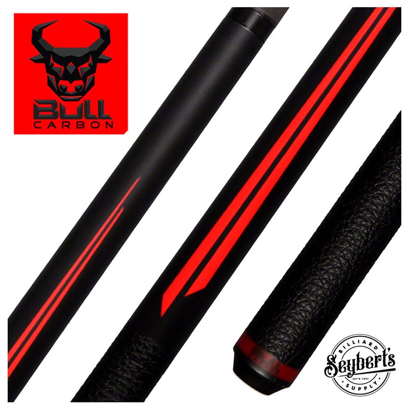 Bull Carbon Red Split Point Pool Cue with Bull Carbon Shaft – BCSP1
