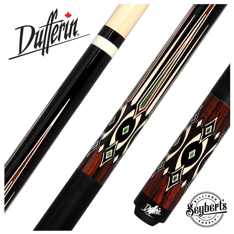 Dufferin 10 Point Black / Cocobolo Graphic Pool Cue – D544