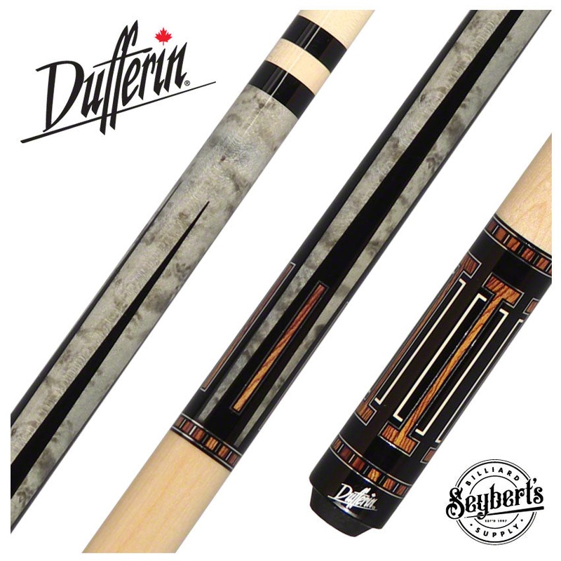 Dufferin Grey Stain 6 point Bocote Graphic Pool Cue – D545