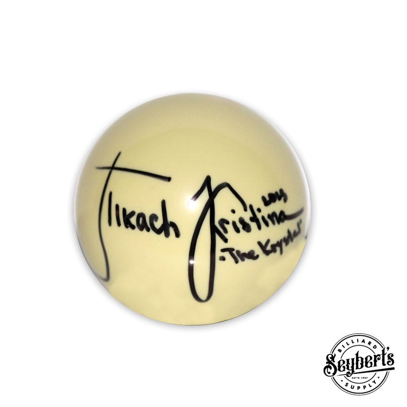 Kristina “The Krystal” TKach Signed Standard  2 1/4″ Cue Ball