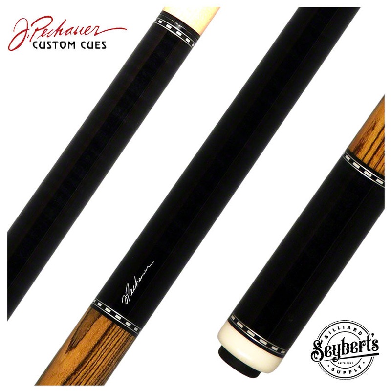 Pechauer Pro Series Ebony Stained Maple with Bocote Wrapless Pool Cue – P05R