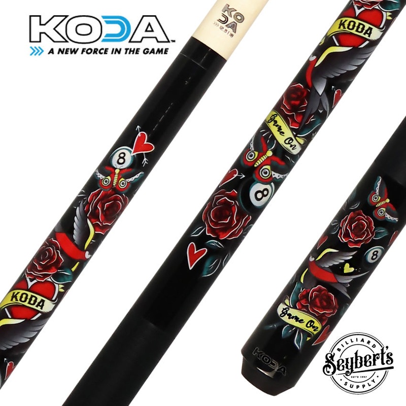 KODA Eightball and Hearts Graphic Pool Cue – KDV20