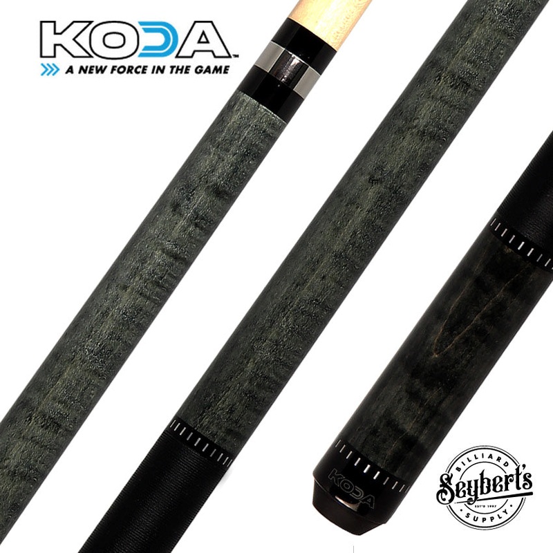 KODA Gray-Stained Maple Pool Cue with Linen Wrap