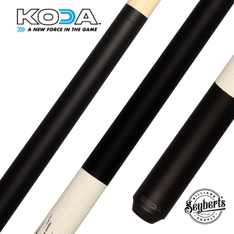 KODA Matte Black with Faux Ringtail Lizard Wrap Pool Cue – KD40